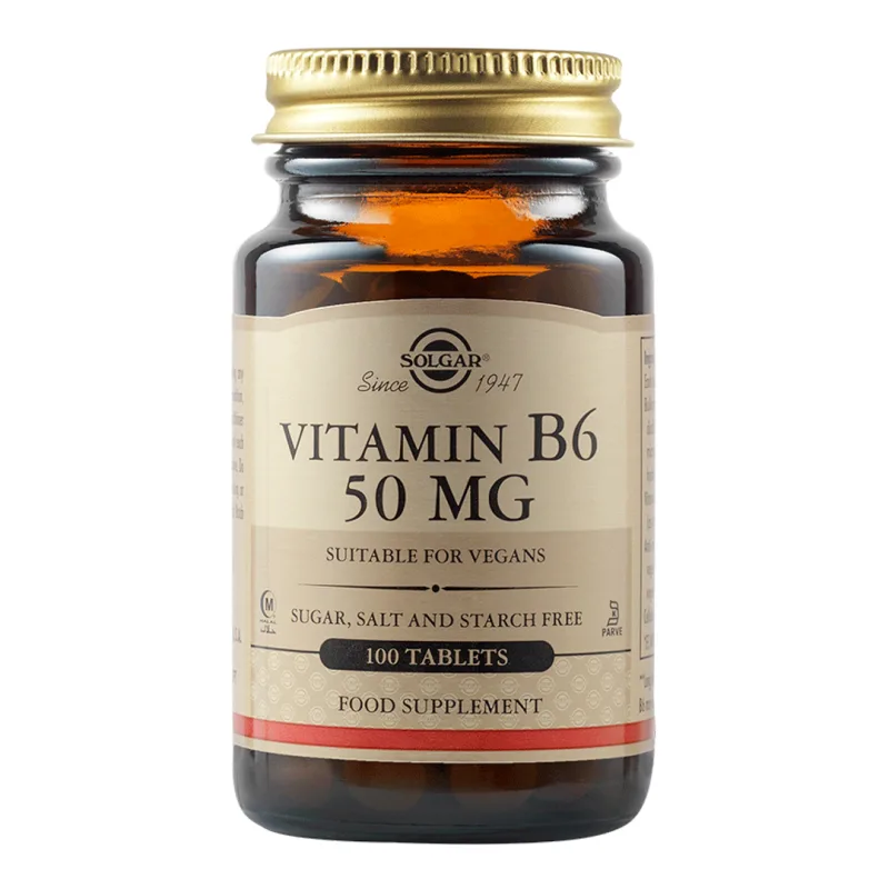 Vitamina B6 50 mg, 100 tablete, Solgar — preț și oferte
