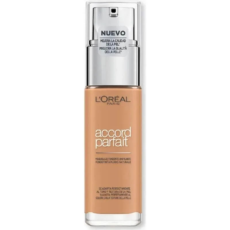 L’Oréal Paris Accord Parfait Fond de Teint – fond de ten fluid – nr. 7d7w ambre doré — preț și oferte