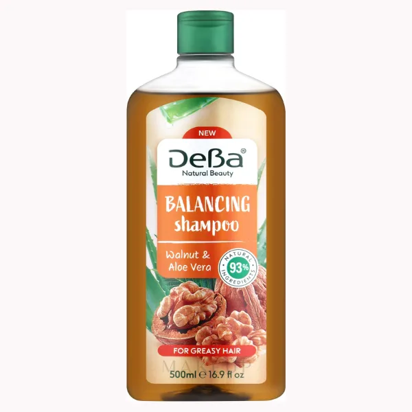 Sampon echilibrant pentru par gras DEBA NATURAL BEAUTY cu Nuci si Aloe Vera, Rubella | 500 ml RUBELLA INFINITY — preț și oferte