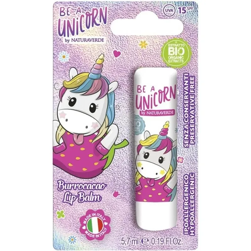 Naturaverde Be a unicorn SPF 15 – balsam de buze hidratant și protector cu aromă de căpșuni, 5,7 ml — preț și oferte
