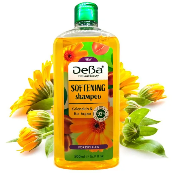 Sampon emolient pentru par uscat DEBA NATURAL BEAUTY cu extract de Galbenele si Argan, Rubella | 500 ml RUBELLA INFINITY — preț și oferte