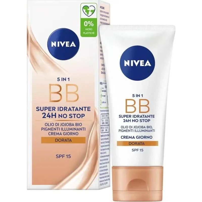 Nivea 5 în 1 – cremă BB cu SPF 15, superhidratantă, 50 ml – aurie — preț și oferte