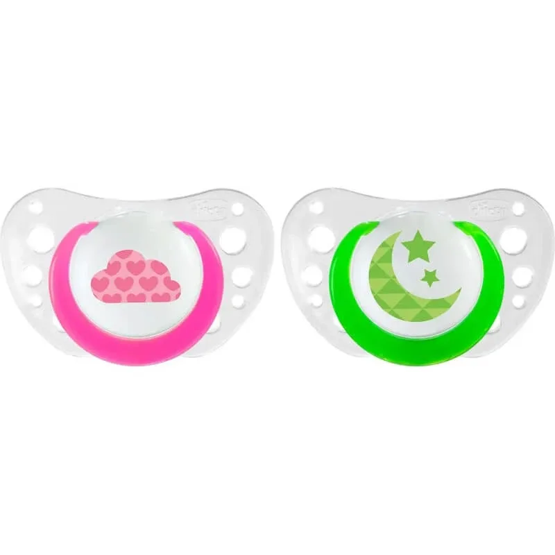 Chicco Physio Air Lumi 6-16 luni – 2 suzete din silicon – culori asortate — preț și oferte