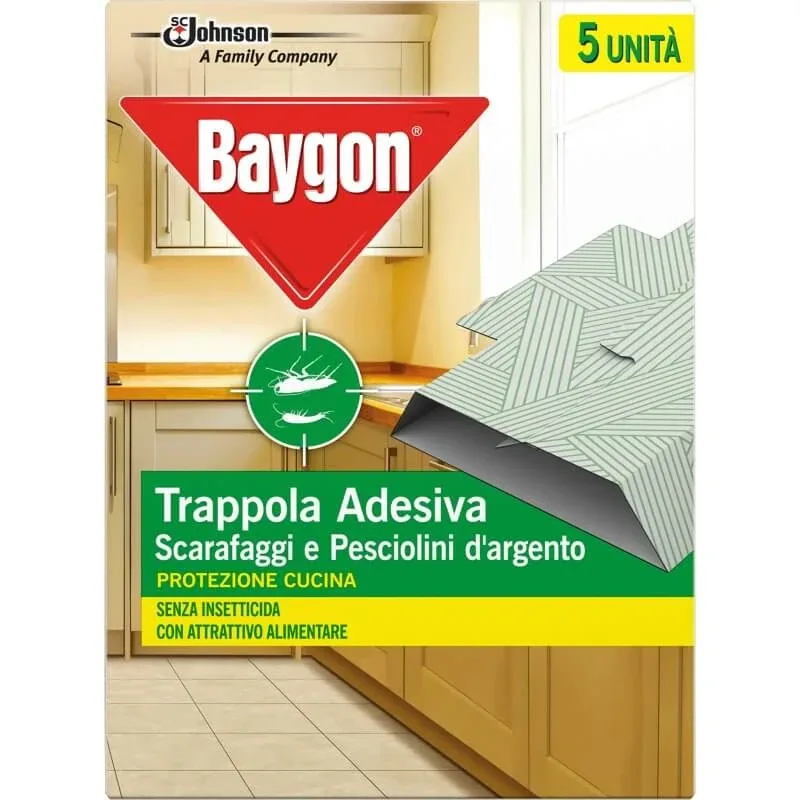 Baygon 5 capcane adezive pentru gândaci – protecție pentru bucătărie — preț și oferte