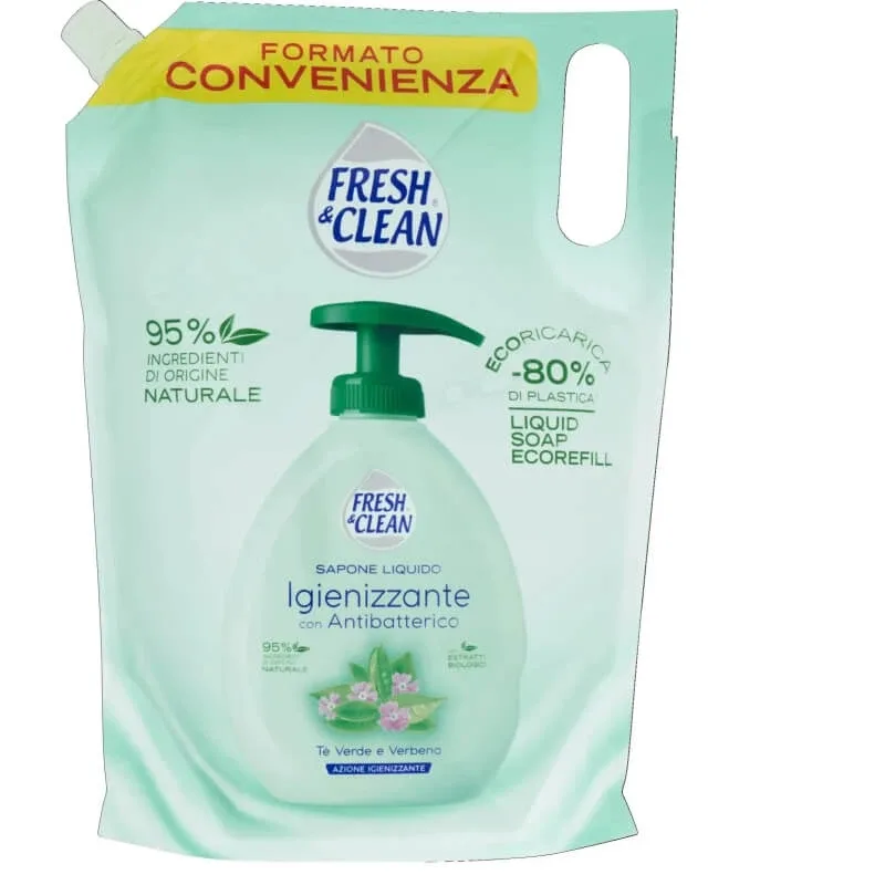 Fresh &amp; clean ceai verde și verbină – săpun lichid dezinfectant – rezerve de 1 litru — preț și oferte