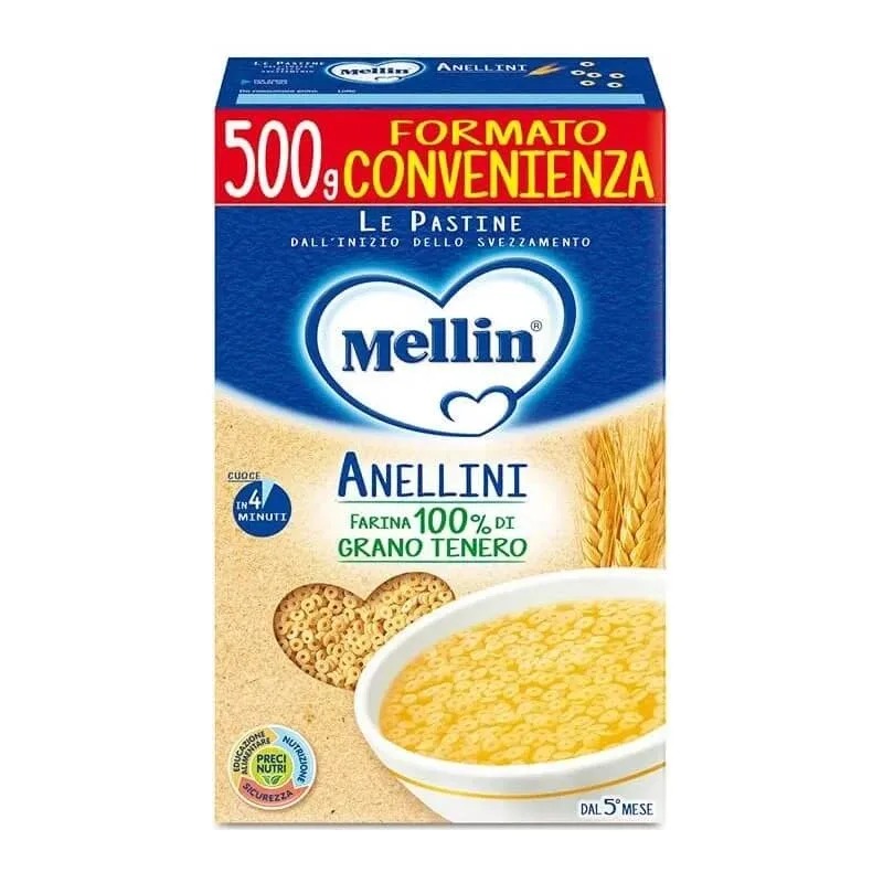 Mellin Anellini – paste pentru copii, 500 g — preț și oferte