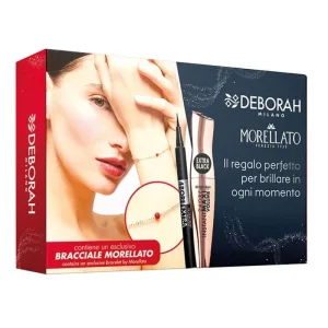 Deborah Beauty kit &amp; morellato nr. 07 - rimel pentru volum instantaneu maxi, negru intens + creion de ochi cu rezistență de 48 de ore + brățară