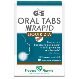 Gse comprimate sublinguale Rapid cu aromă de lemn dulce, 12 comprimate – supliment alimentar pentru gât și căile respiratorii