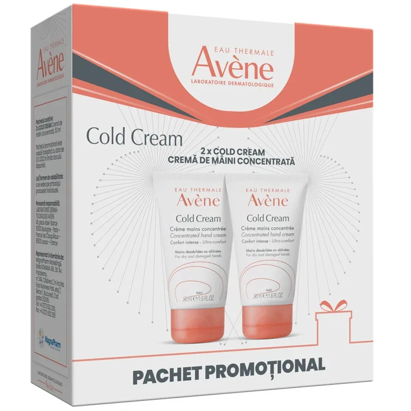 Pachet crema de maini Cold Cream, 50 ml + 50 ml, Avene — preț și oferte