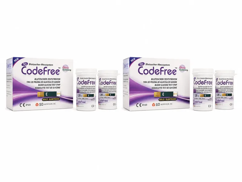 Benzi de testare CodeFree pentru glicemie, 2x50 de bucăți, D&G Group — preț și oferte