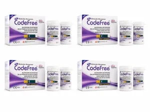 Benzi de testare CodeFree pentru glicemie, 4x50 de bucăți, D&G Group