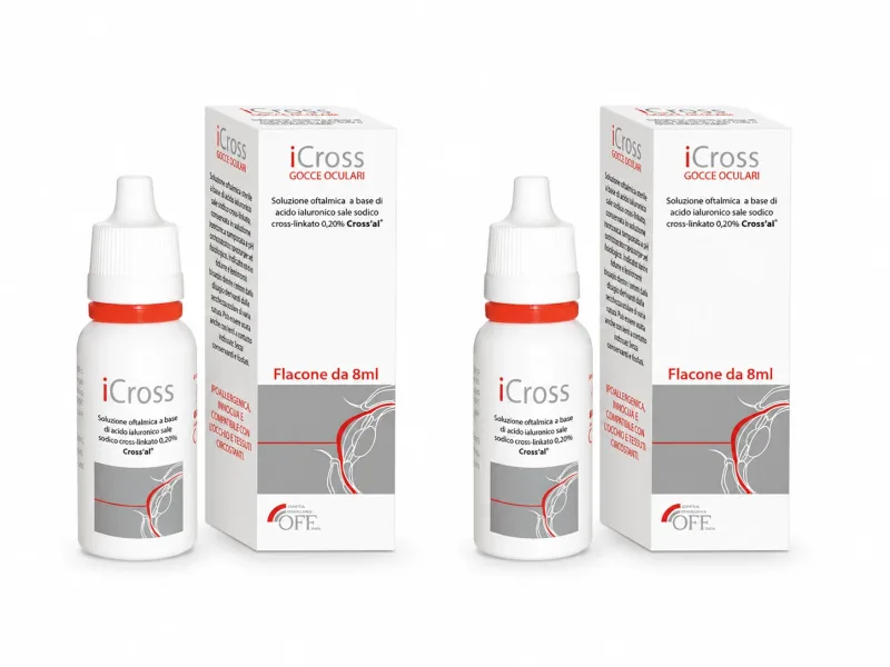iCross Picături Lubrifiante pentru Ochi, 2x8 ml, Off Italia OFFHEALTH — preț și oferte