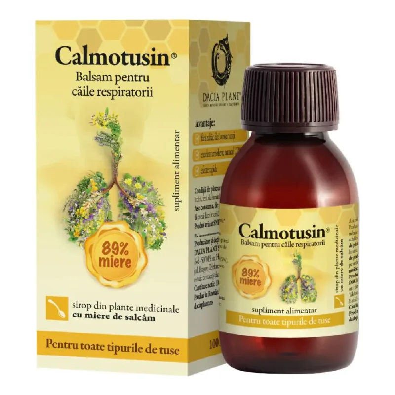 Calmotusin sirop cu miere, 100 ml, Dacia Plant — preț și oferte