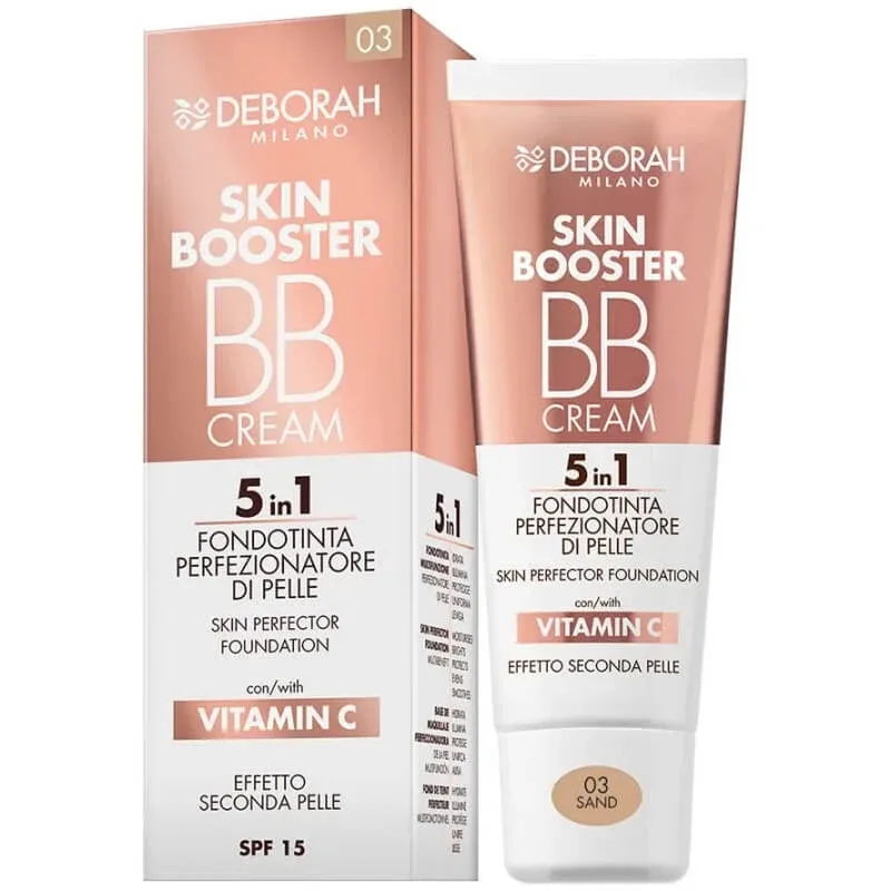 Deborah Skin Booster BB Cream – fond de ten perfecționant nr. 03 sand — preț și oferte