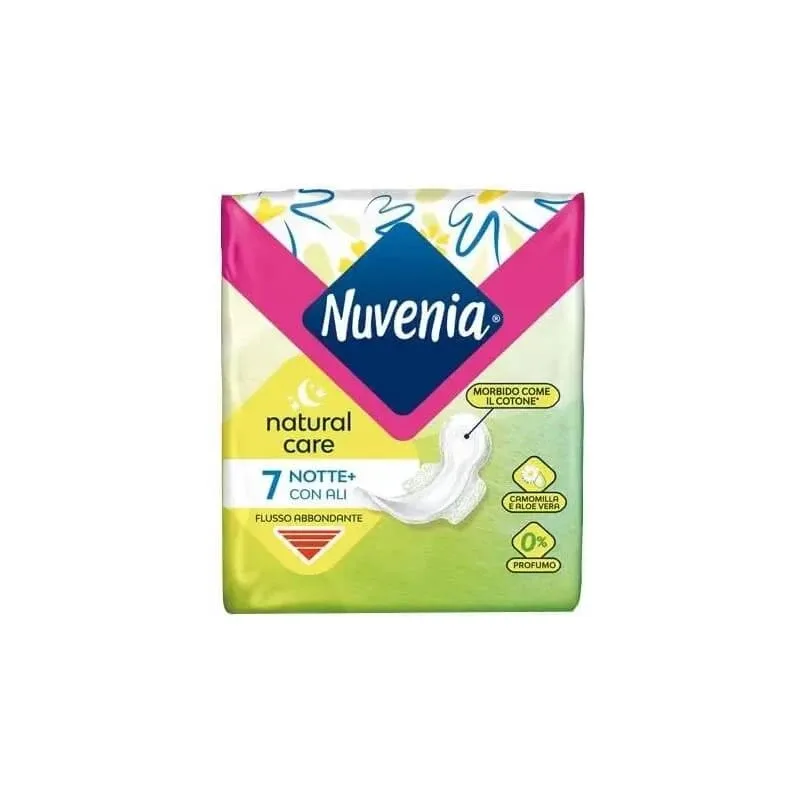 Nuvenia natural care – 7 tampoane de noapte cu aripioare — preț și oferte