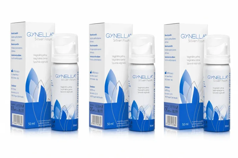 Spuma pentru igiena intima Gynella Silver Foam, 3x50 ml, Heaton — preț și oferte