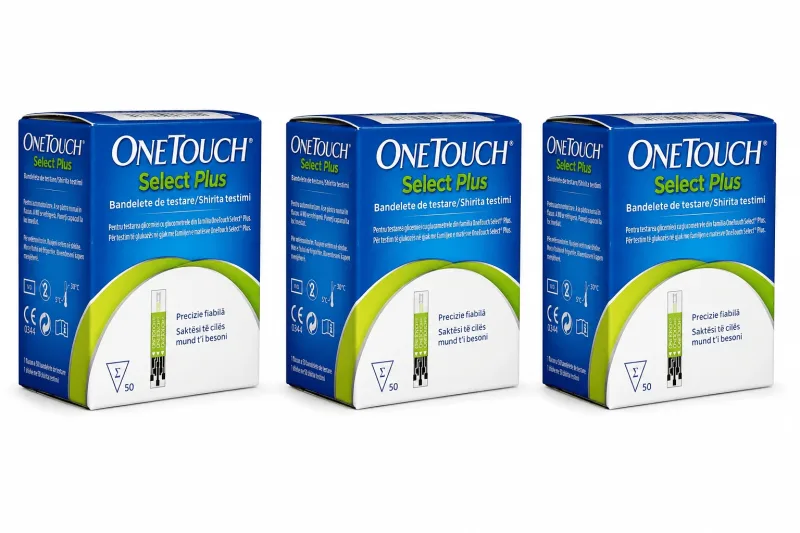 Teste de glicemie OneTouch Select Plus, 3x50 bucăți, Lifescan — preț și oferte