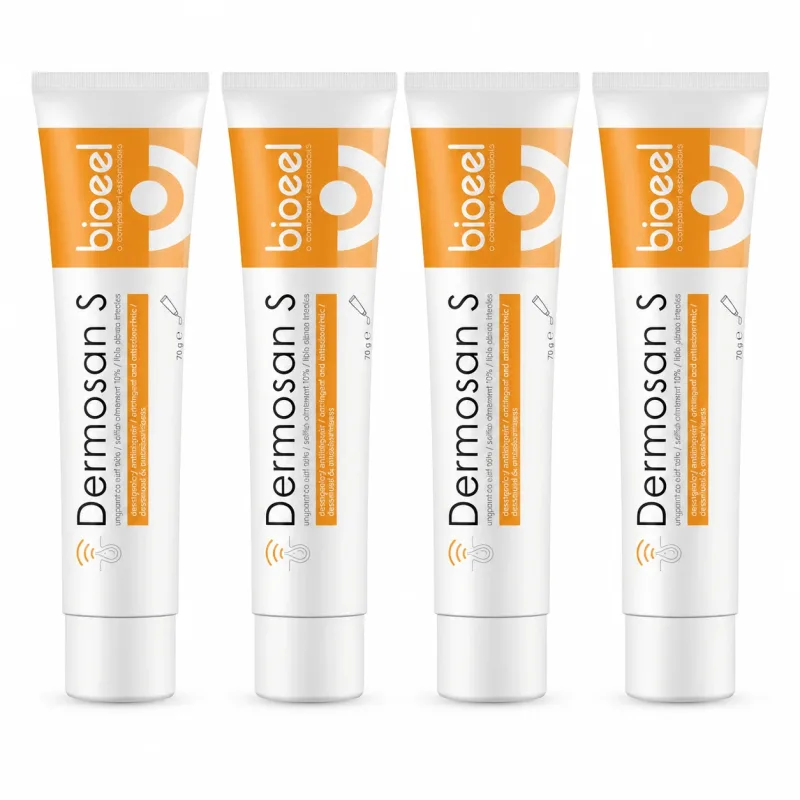 Unguent cu sulf 10% Dermosan S, 4x70 g, Bioeel — preț și oferte