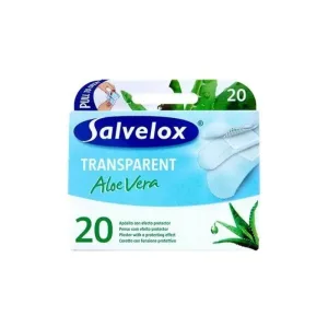 20 plasturi transparenți cu aloe vera