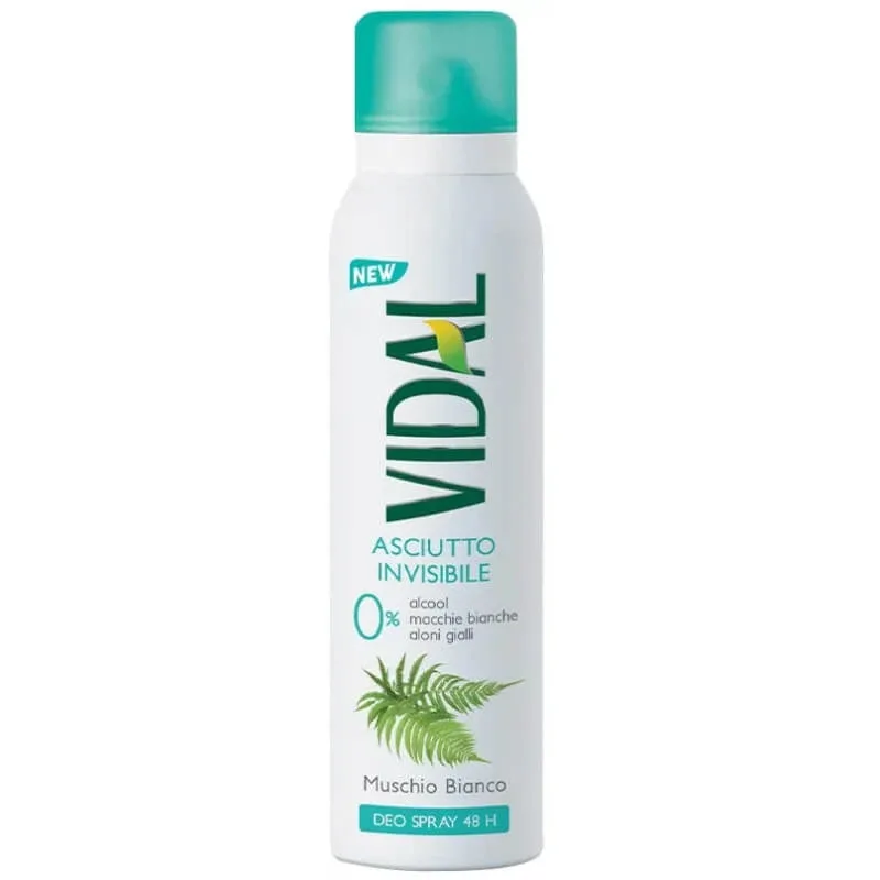 Vidal Asciutto Invisible Muschio Bianco – deodorant spray 150 ml — preț și oferte