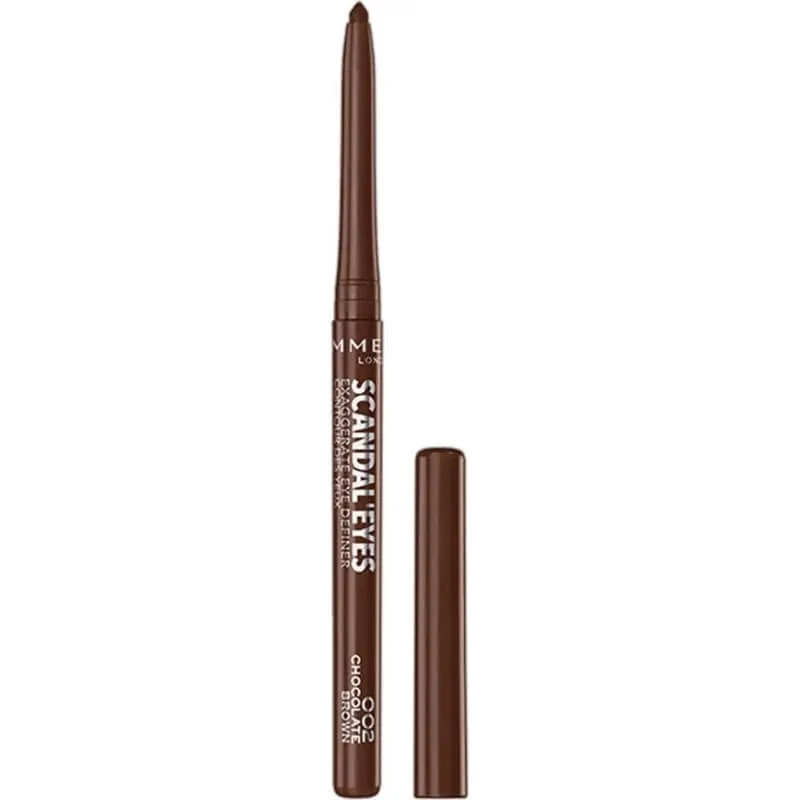 Rimmel Scandaleyes Exaggerate – creion de ochi automat, rezistent la apă, nr. 002, maro ciocolatiu Rimmel London — preț și oferte