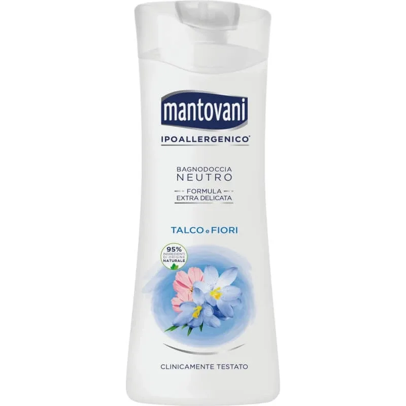 Mantovani Talc și flori albe – gel de duș neutru 400 ml — preț și oferte