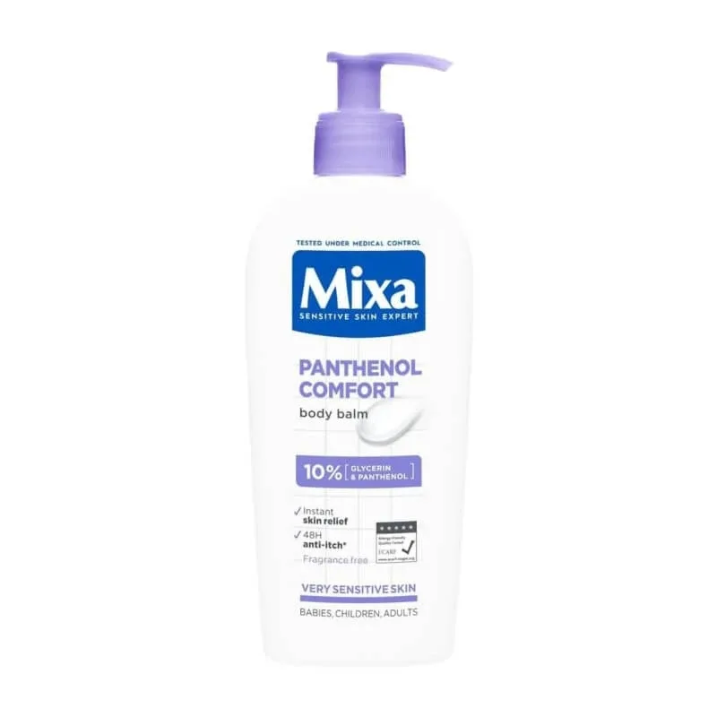 Mixa Pantenolo Comfort – loțiune calmantă pentru corp, destinată tenurilor sensibile, cu efect anti-mâncărime, 250 ml — preț și oferte