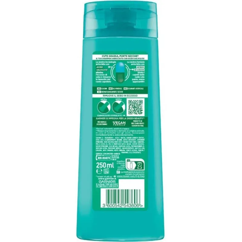 Garnier Fructis Pure No-Stop Coconut Water – șampon purificator 250 ml — preț și oferte