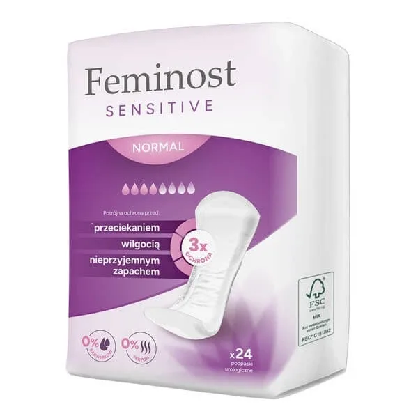 Feminost Sensitive, tampoane urologice, Normal, 24 buc. — preț și oferte