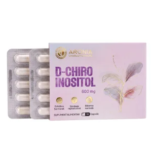 D-Chiro-Inositol 600 mg — 30 capsule pentru echilibru hormonal feminin, sănătate reproductivă și control glicemic