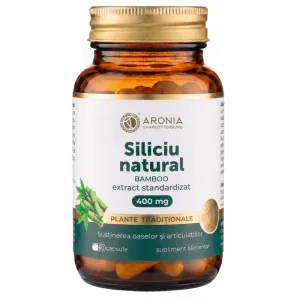 Siliciu Natural 400 mg — 60 capsule cu extract standardizat din tulpini tinere de bambus, pentru oase, articulații și libertatea de mișcare | Plante Tradiționale