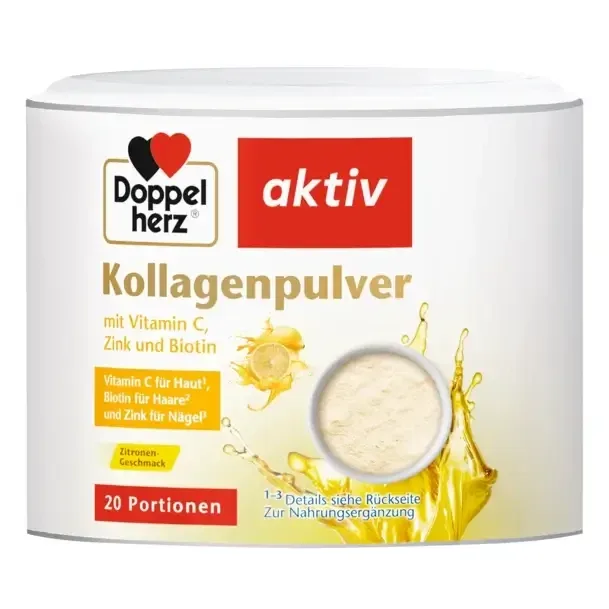 Doppelherz aktiv Kollagen Pudra Cu Vitamina C, Zinc și Biotină, 150 g — preț și oferte