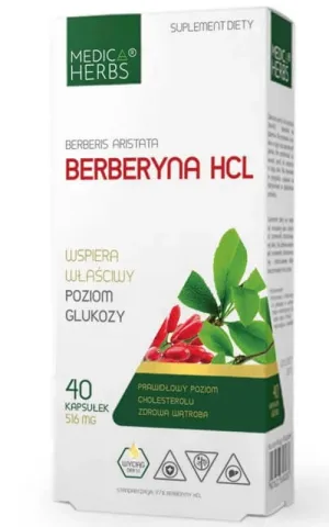 Berberine HCl 40 capsule Medica Herbs