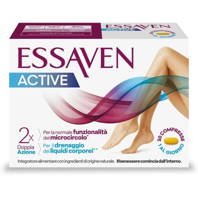 Essaven active 30 comprimate – supliment alimentar pentru microcirculație și drenajul lichidelor — preț și oferte