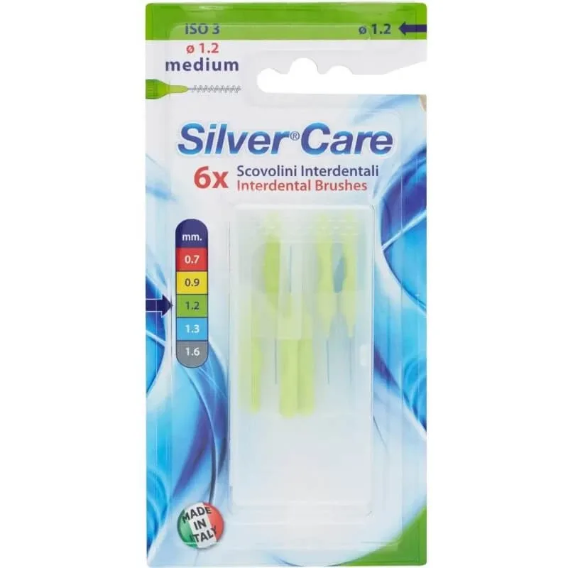 Silver Care – Periuțe interdentare medii, pachet de 6 periuțe — preț și oferte