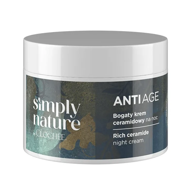 Clochee Simply Nature Anti Age, cremă de noapte bogată în ceramide, 50 ml — preț și oferte
