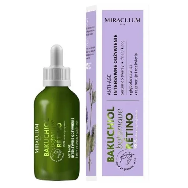 Miraculum Bakuchiol Botanique Retino, Ser nutritiv intensiv pentru față, anti-îmbătrânire, 30 ml — preț și oferte