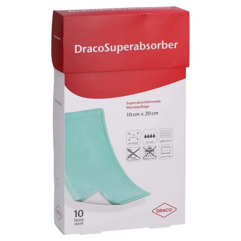 Dracosuperabsorber 10x20 cm pansament 10 buc — preț și oferte
