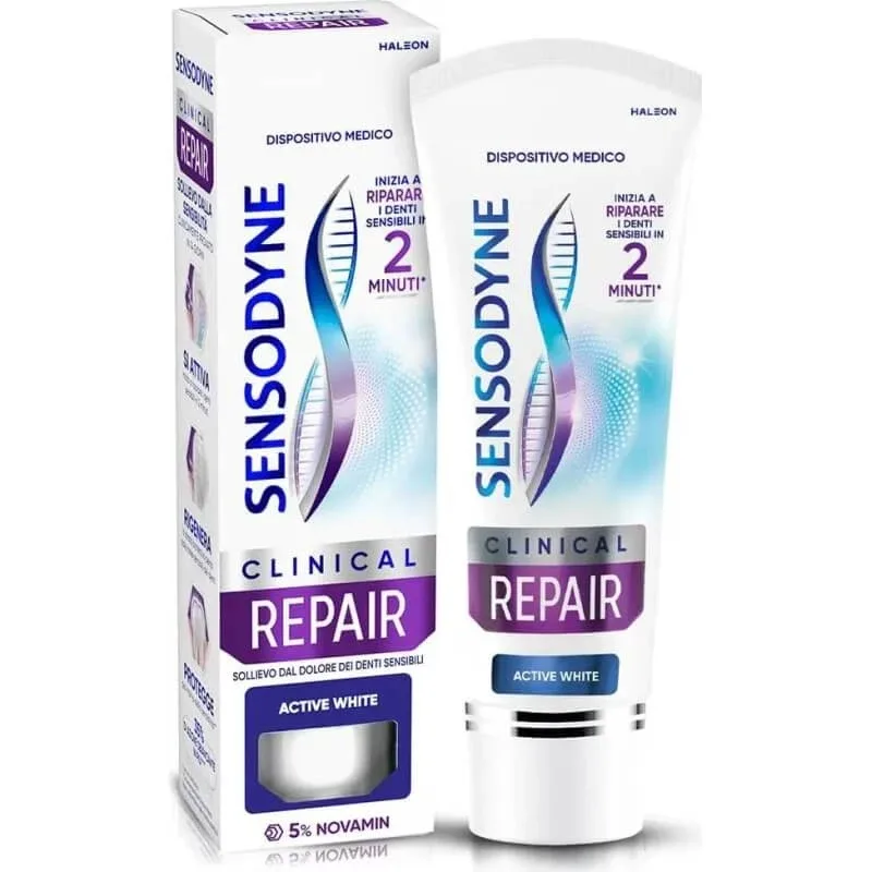 Sensodyne Clinical Repair Active White – pastă de dinți pentru dinți sensibili, 75 ml — preț și oferte