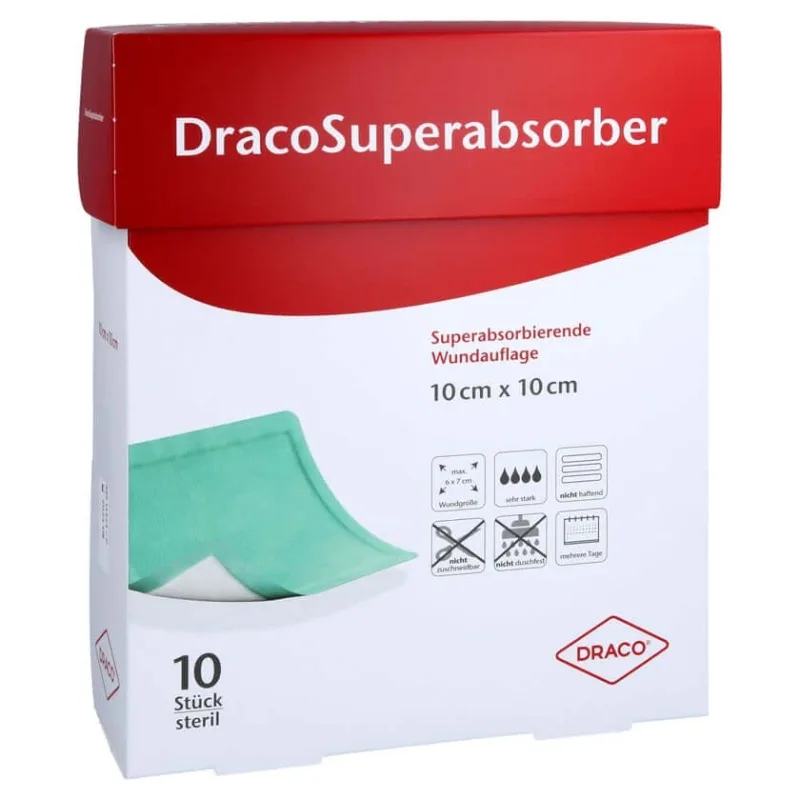 Dracosuperabsorber 10x10 cm pansament 10 buc — preț și oferte