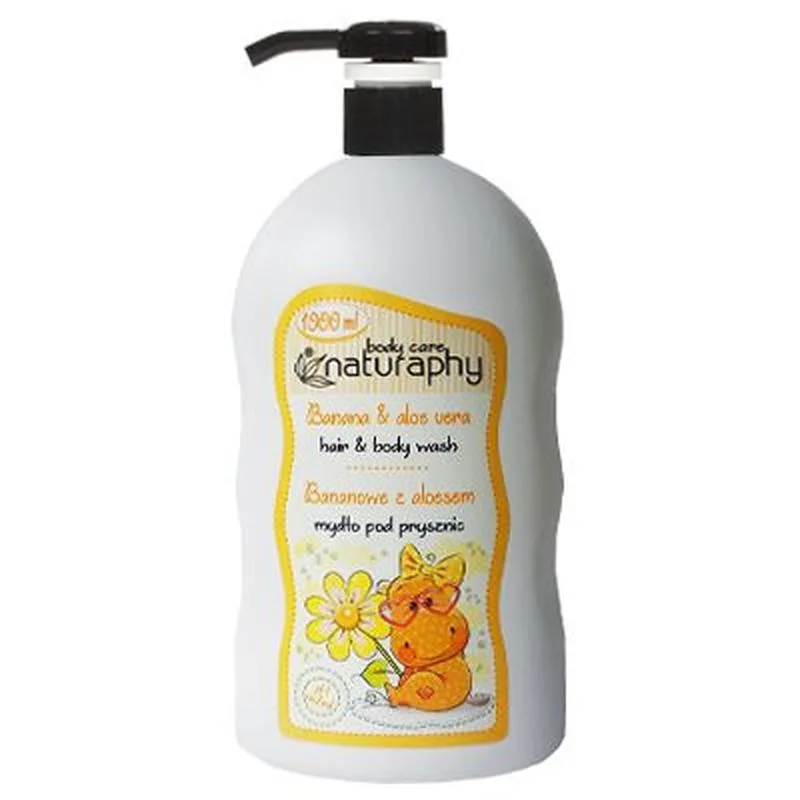 Sampon si gel de dus pentru copii Banane si Aloe Vera Naturaphy, Blux | 1L BLUX COSMETICS INFINITY — preț și oferte