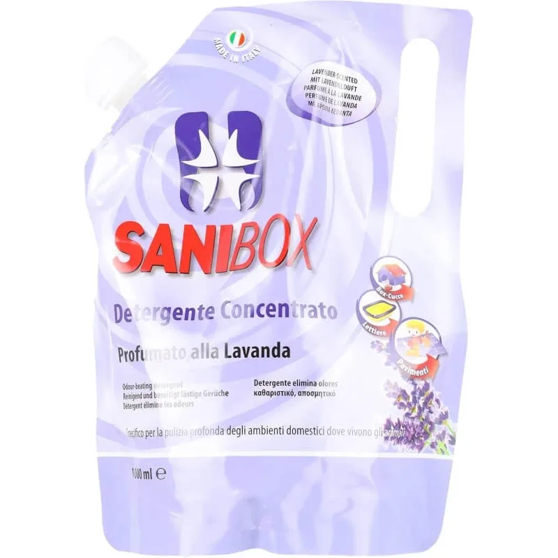 Pet Professional Sanibox – detergent igienizant pentru spațiile destinate animalelor de companie, cu parfum de lavandă, 1 lt — preț și oferte
