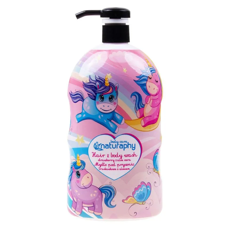 Sampon si gel de dus pentru copii cu capsuni si aloe vera Naturaphy, Blux | 1000 ml BLUX COSMETICS INFINITY — preț și oferte