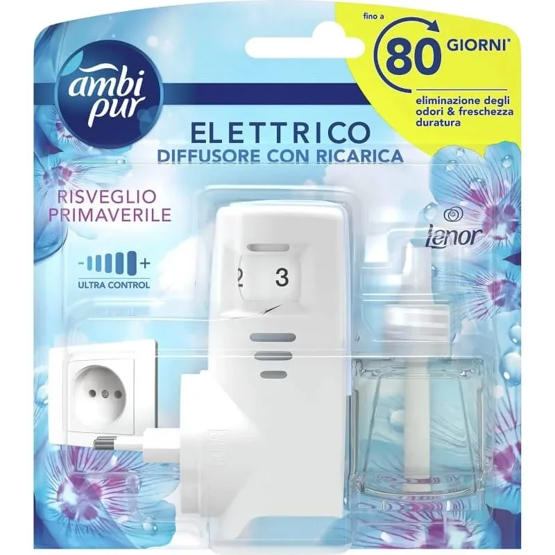 Ambi pur Starter kit – difuzor electric mono pentru încăperi, cu aromă de primăvară, de 20 ml — preț și oferte