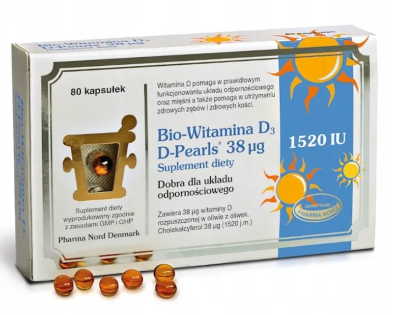 Bio-Vitamina D3, Perle D 38mcg, 80 capsule PHARMA NORD — preț și oferte
