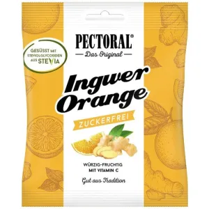 PECTORAL Bomboane cu ghimbir și portocale fără zahăr 60 g