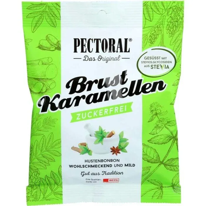 PECTORAL caramele de sân fără zahăr pungă 60 g — preț și oferte