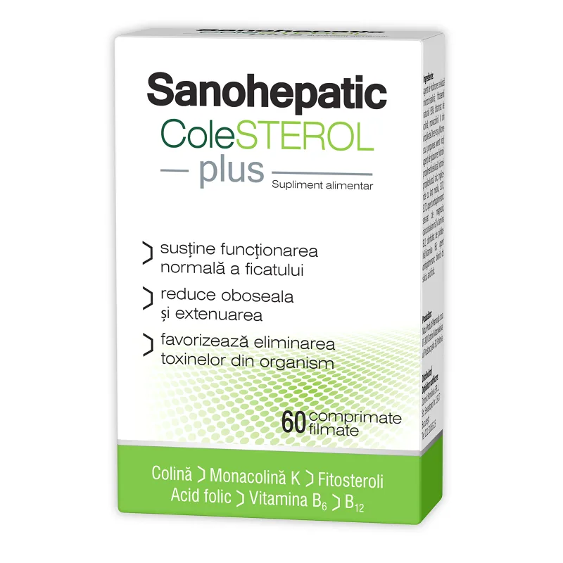 Sanohepatic COLESTEROL Plus, Zdrovit | 60 comprimate filmate NP PHARMA — preț și oferte