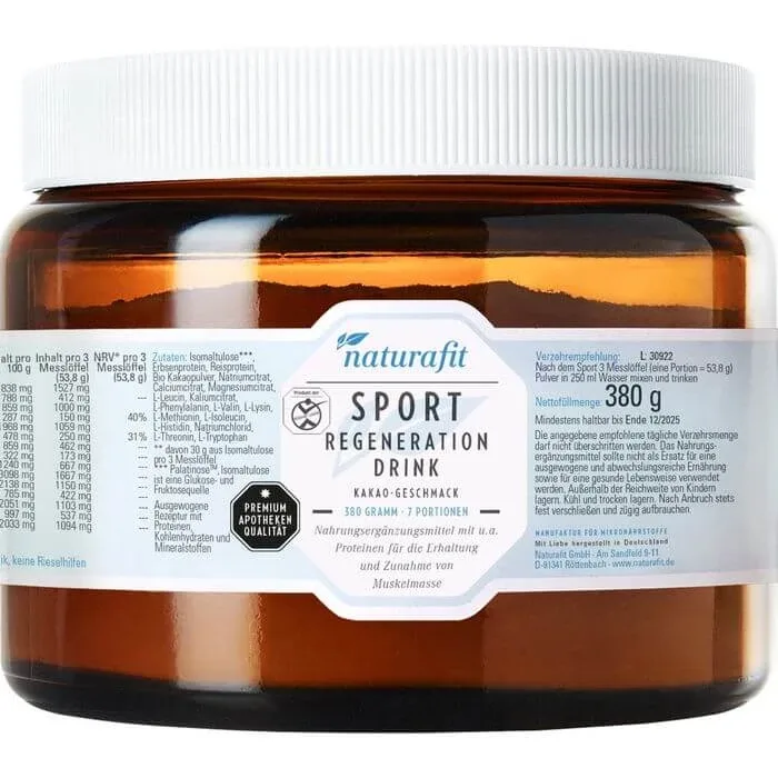 NATURAFIT Sport Regeneration Drink Powder 380 g — preț și oferte