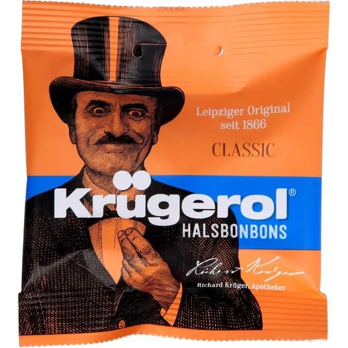 Pastiluțe pentru gât KRÜGEROL zaharoase 50 g — preț și oferte